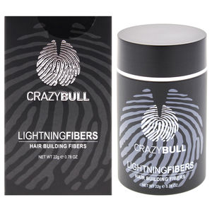 Lightning Hair Building Fibers - 4 Medium Brown by Crazy Bull Hair 0.78 oz Fiber